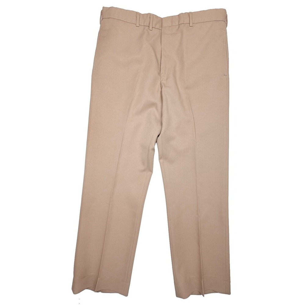 Creighton US Navy Khaki Uniform Trousers Mens Tan USA Made Pants With Belt 36x30